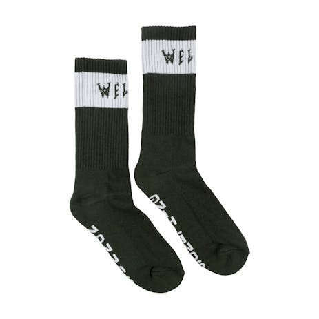 Welcome Summon Socks - Forest/White