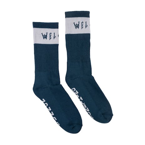 Welcome Summon Socks - Harbour/White