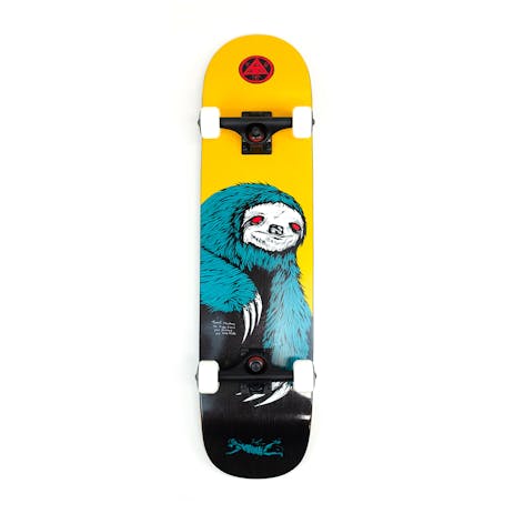Welcome Sloth 7.75” Complete Skateboard - Gold/Black