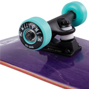 Welcome Sloth 8.0” Complete Skateboard - Coral / Purple