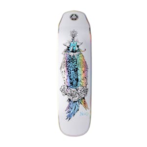 Welcome Peregrine on Wicked Queen 8.6” Skateboard Deck - White/Prism Foil