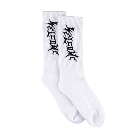 Welcome Vampire Socks - White/Black