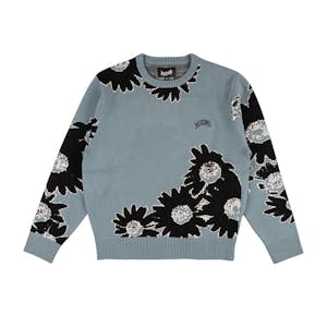 Welcome Daisies Knit Crewneck Sweater - Slate