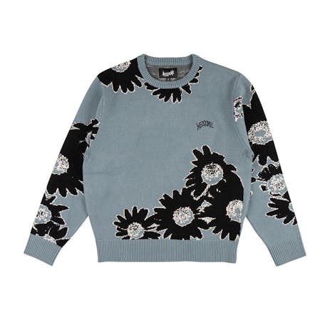 Welcome Daisies Knit Crewneck Sweater - Slate