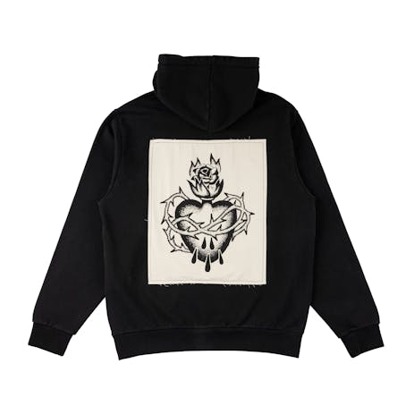 Welcome Sacred Hoodie with Patches  - Black