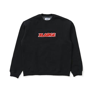 XLARGE Chenille Text Logo Crewneck Sweater - Black