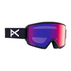 Anon M3 MFI Low Bridge Snowboard Goggle 2024 - Black / Perceive Sunny Red + Spare Lens