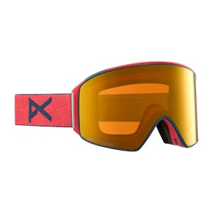 Anon M4 Toric MFI Low Bridge Snowboard Goggle 2024 - Coral / Perceive Sunny Bronze + Spare Lens