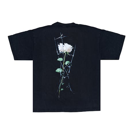 April Cracked Rose T-Shirt - Vintage Black
