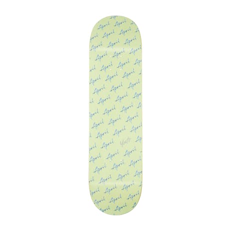 April Yuto Chrome Logo Script 8.25” Skateboard Deck