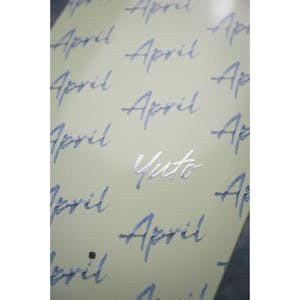 April Yuto Chrome Logo Script 8.25” Skateboard Deck