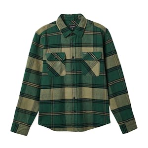 Brixton Bowery Heavy Weight Flannel Shirt - Pine Needle/Olive Surplus