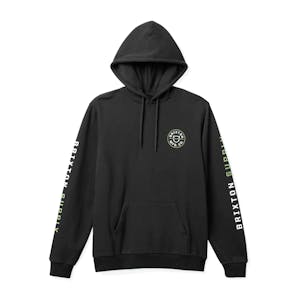 Brixton Crest Hoodie - Black/Epsom Green/White