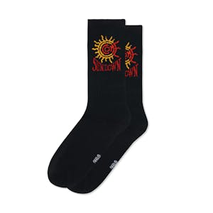 Come Sundown Fever Socks - Black