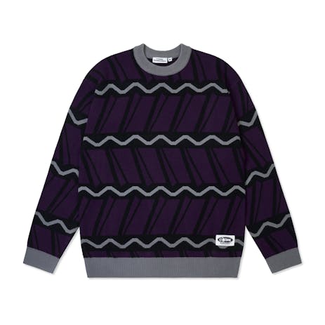 Come Sundown Helix Knit Sweater - Purple