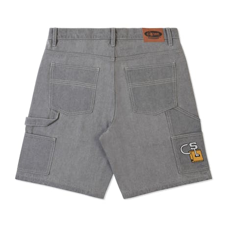 Come Sundown Lock Denim Shorts - Washed Grey