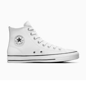 Converse CTAS Pro Hi Skate Shoe - White Leather