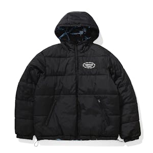 Crawling Death Barbed Wire Reversible Puffer Jacket - Black