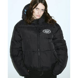 Crawling Death Barbed Wire Reversible Puffer Jacket - Black