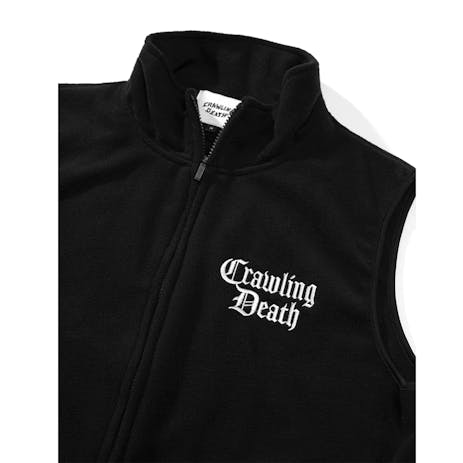 Crawling Death Crown Logo Polar Fleece Vest - Black
