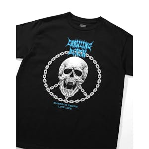 Crawling Death Peace Skull T-Shirt - Black