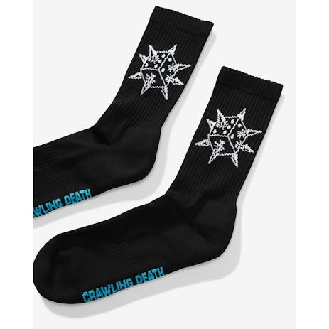 Crawling Death Spike Dice Socks - Black