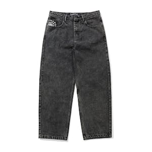 Crawling Death Web Denim Jeans - Acid Black