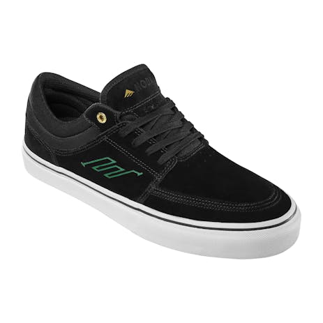 Emerica Hoban Skate Shoe - Black/White/Gold