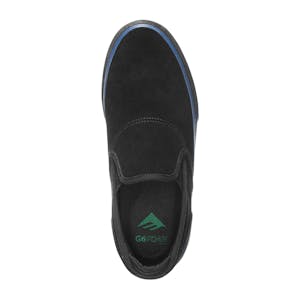Emerica Wino G6 Slip-On Skate Shoe - Black/Blue/Black