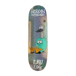 Heroin Emu Egg 9.25” Skateboard Deck - Silver Foil