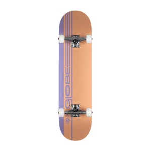 Globe G0 Strype Hard 7.75” Complete Skateboard - Dusty Orange/Lavender