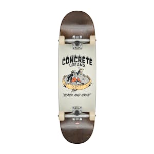 Globe Kids Softie Mid 8.25” Youth Complete Skateboard - Dark Maple/Concrete Dreams