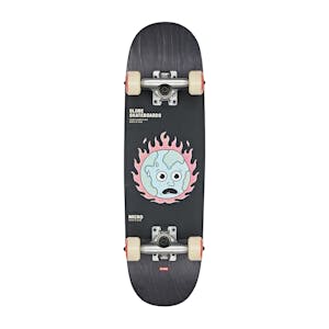 Globe Kids Softie Micro 7.125” Youth Complete Skateboard - Black/Flames