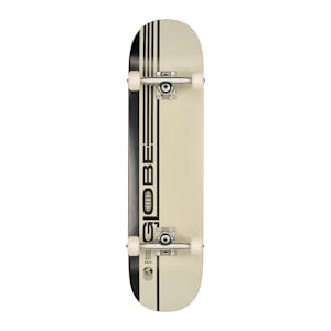 Globe G0 Strype Hard 8.0” Complete Skateboard - Black/Off-White