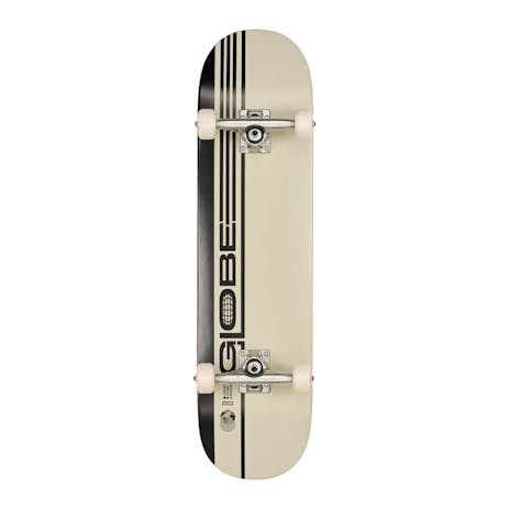 Globe G0 Strype Hard 8.0” Complete Skateboard - Black/Off-White