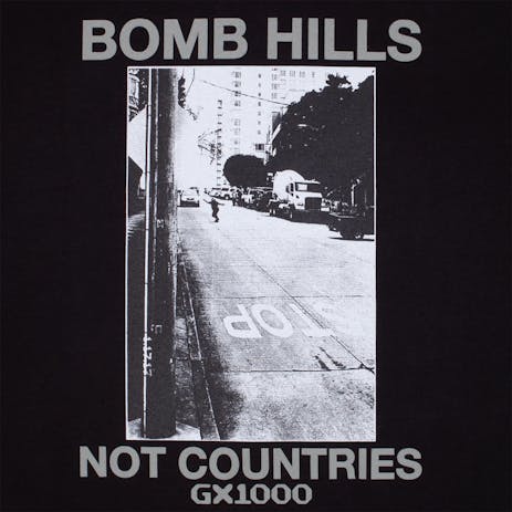 GX1000 Bomb Hills Not Countries T-Shirt - Black/Grey