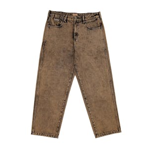Hoddle 12 Ounce Denim Ranger Jeans - Brown Acid Wash