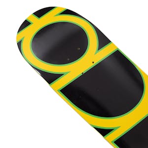 Hoddle Logo 8.25” Skateboard Deck - Black/Yellow/Green