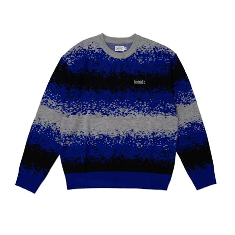 Hoddle Spray Stripe Knit Sweater - Blue/Black