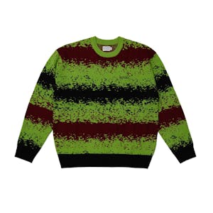 Hoddle Spray Stripe Knit Sweater - Green/Red