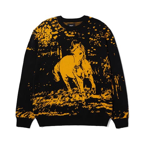 HUF #5 Horse Crewneck Sweater - Black