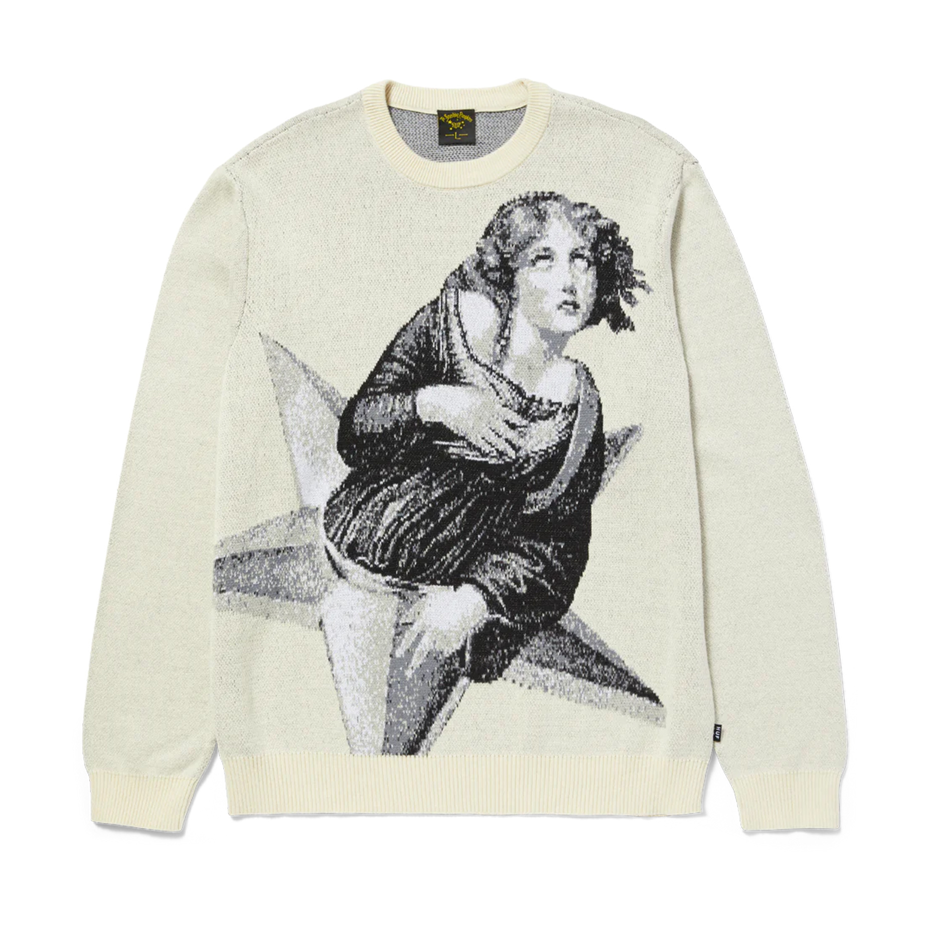 HUF x Smashing Pumpkins Star Girl Crewneck Sweater - Bone 