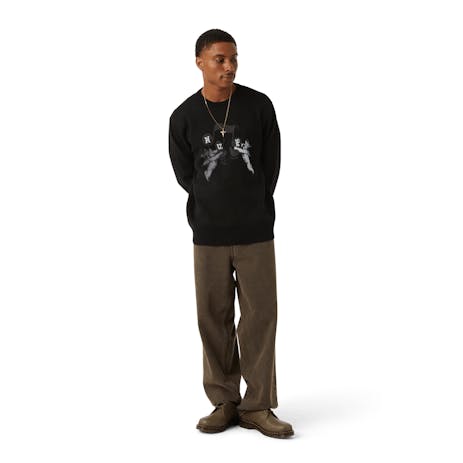 HUF Song Intarsia Crewneck Sweater - Black