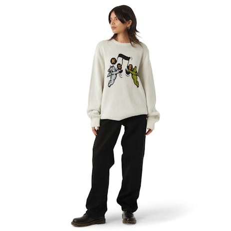 HUF Song Intarsia Crewneck Sweater - Linen