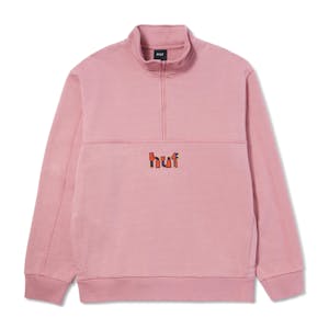 HUF Split 1/4 Zip Mock Neck Sweater - Dusty Rose