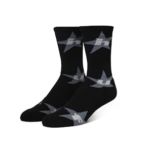 HUF Tri-Star Crew Sock - Black