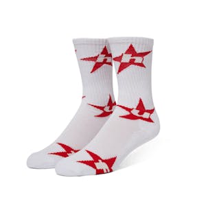 HUF Tri-Star Crew Sock - White