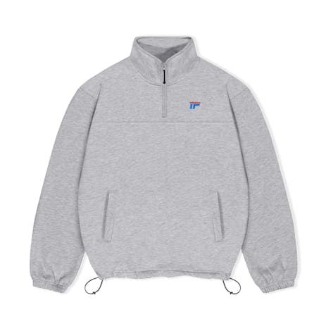 ICHPIG Strike Panel 1/4 Zip Crewneck - Grey Marle