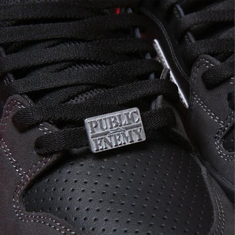 Lakai x Public Enemy Telford Low Skate Shoe - Black/Charcoal