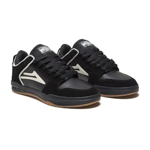 Lakai Telford Low Skate Shoe - Black/Glow Suede